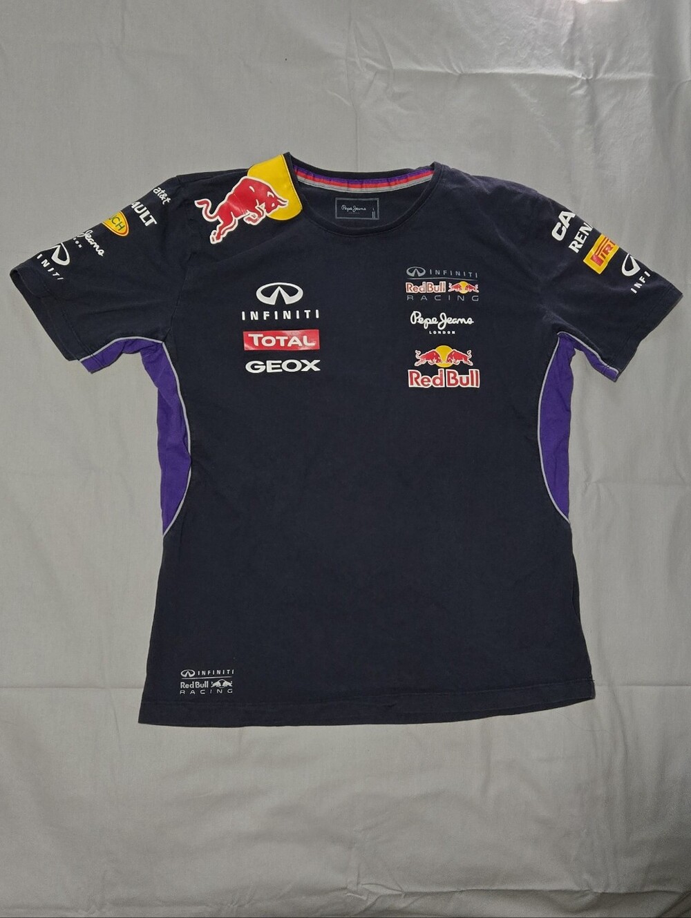 Pepe Jeans London Red Bull Racing F1 Shirt Blue Purple Size L